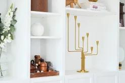 Karlsvognen Table Lysestage, messing fra Piet Hein