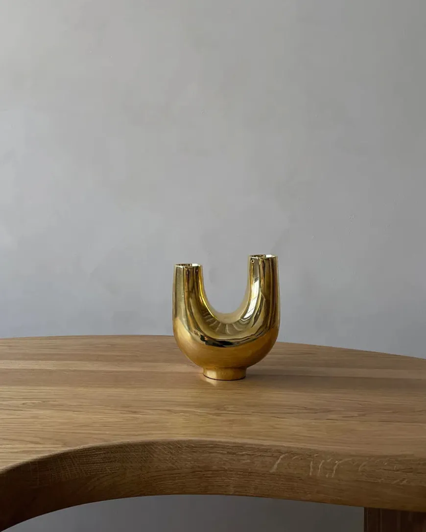 Kazumi StudioVase, gold fra Hein