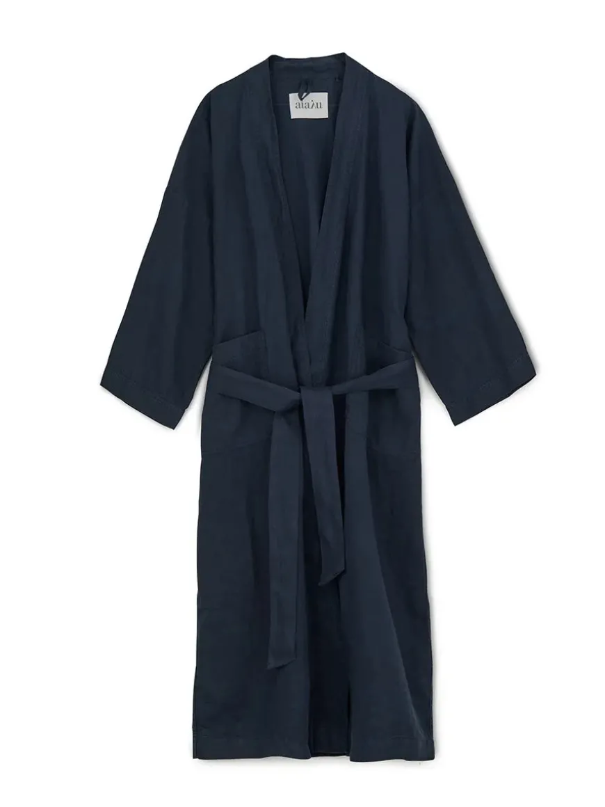Kimono Linen, navy fra Aiayu