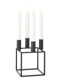 Kubus 4 Lysestage, bruneret kobber fra Audo Copenhagen