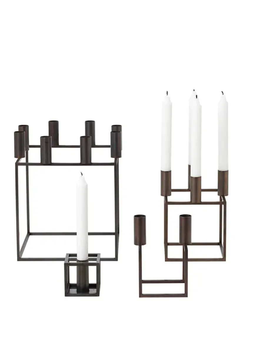 Kubus 4 Lysestage, ivory fra Audo Copenhagen