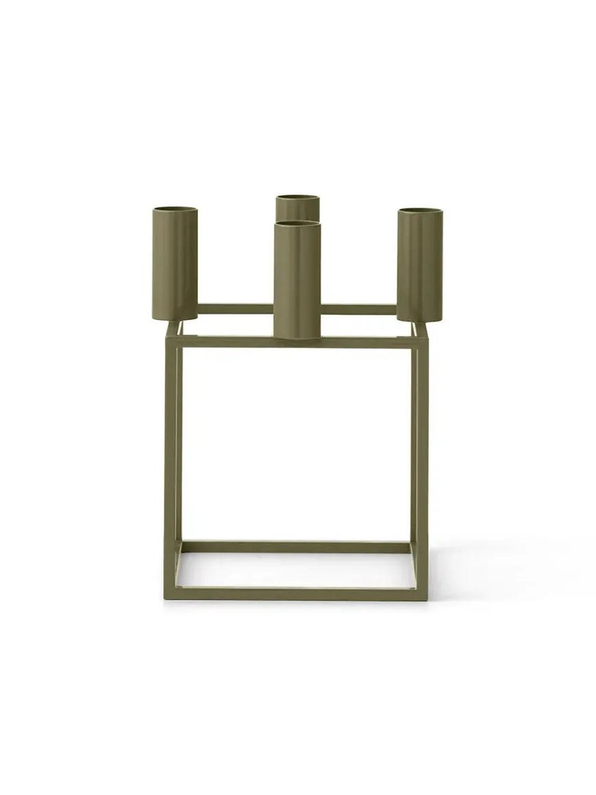 Kubus 4 Lysestage, olive fra Audo Copenhagen