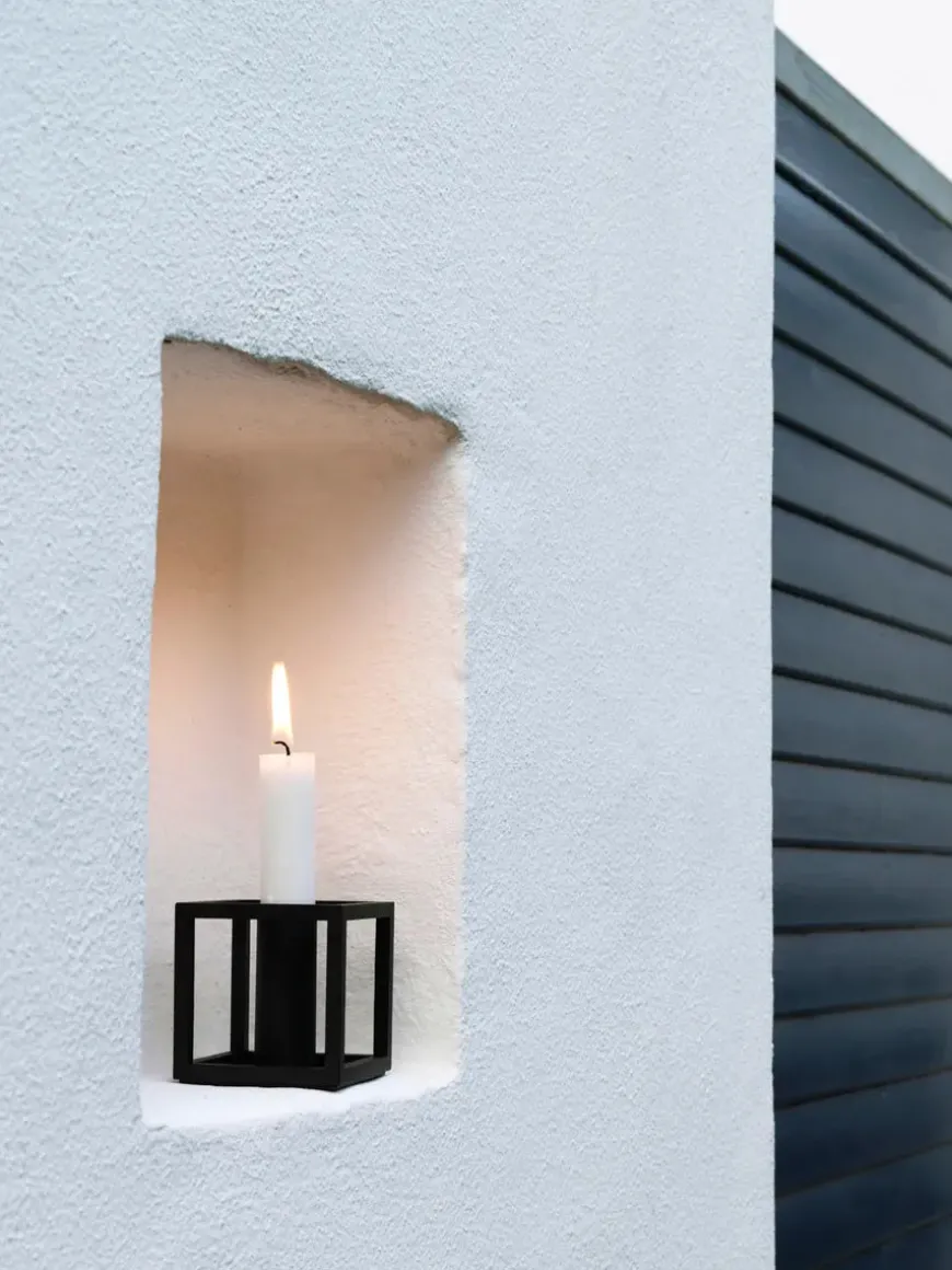 Kubus 1 Lysestage, sort fra Audo Copenhagen