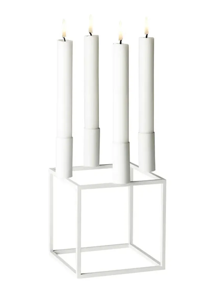 Kubus 4 Lysestage, zink fra Audo Copenhagen