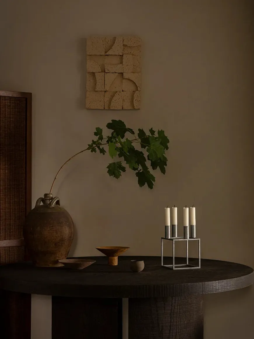 Kubus 4 Lysestage, zink fra Audo Copenhagen