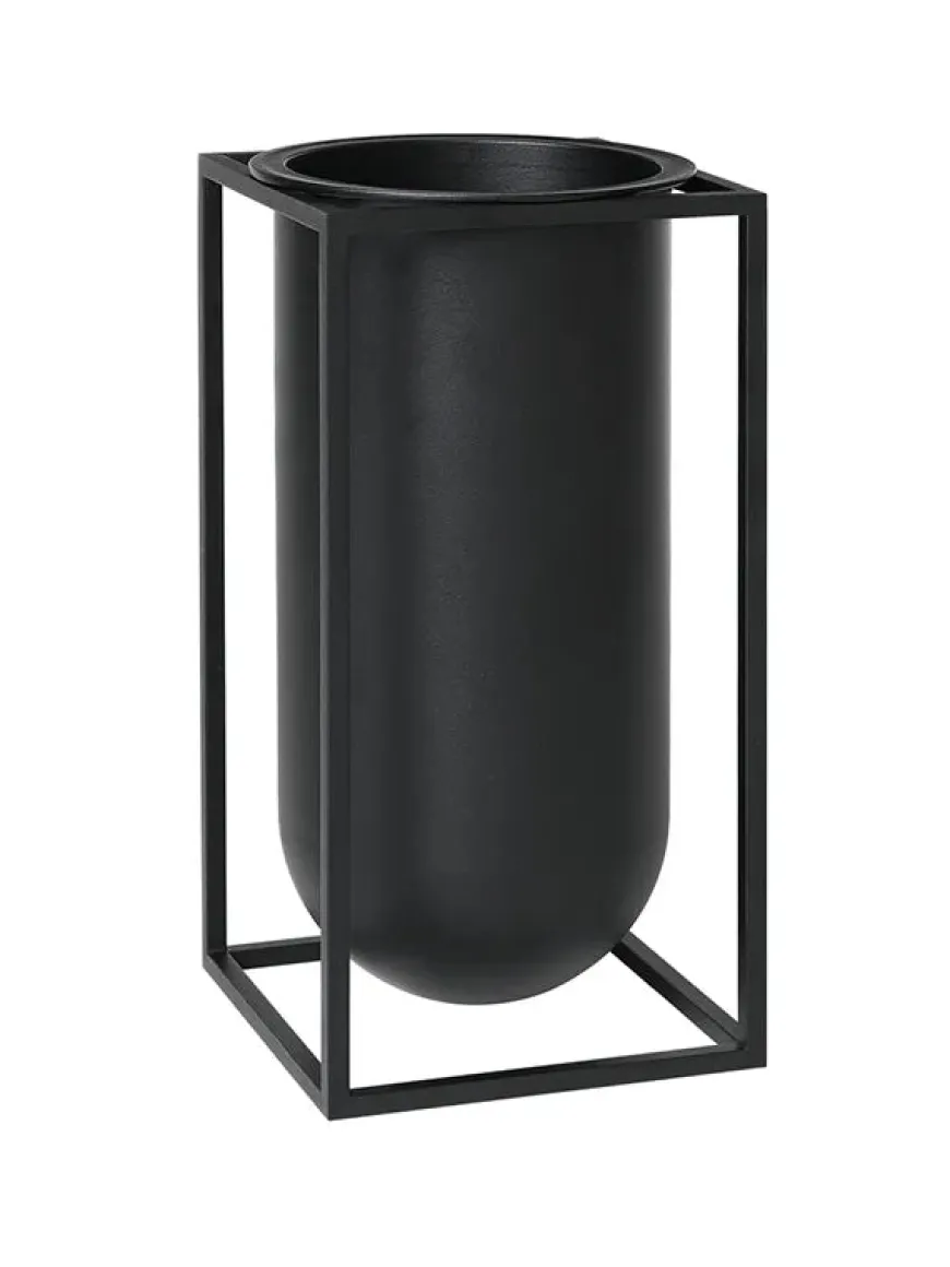 Kubus Vase Lolo, sort fra Audo Copenhagen