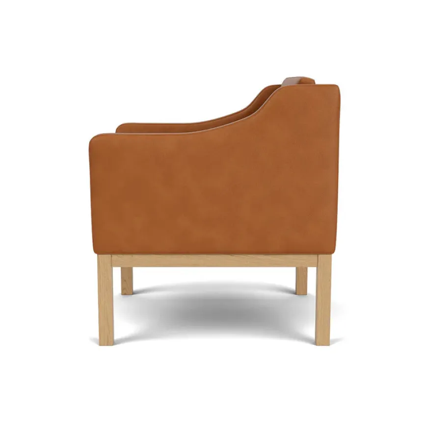 L46 MK155 lænestol, cognac læder af Mogens Koch