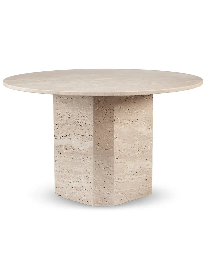 Lago Spisebord, travertin silver fra Wabi Sabi Nordic