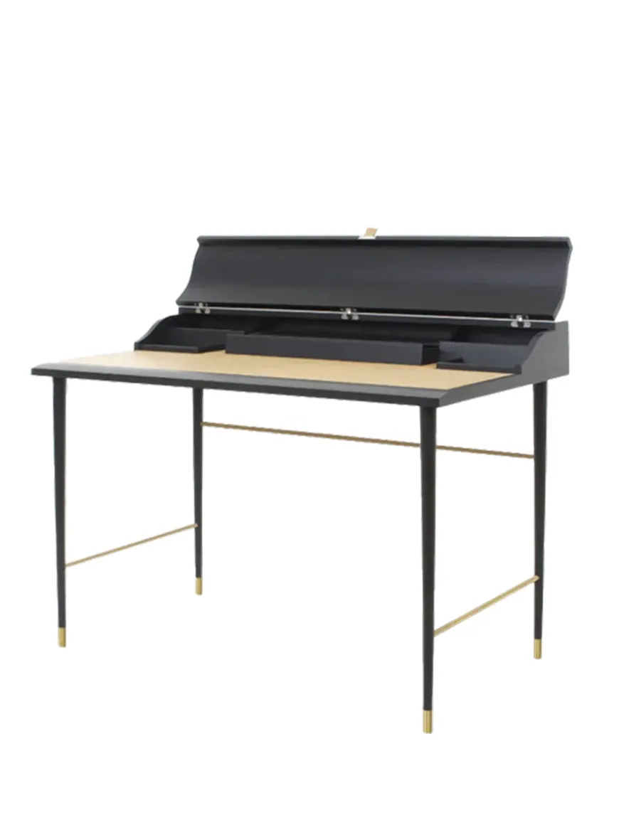 Laval Writing Desk i sort malet eg