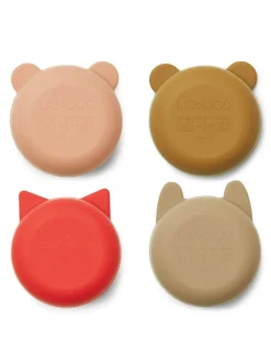 Malene silikoneskåle 4-pak, mustard fra Liewood