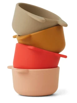 Malene silikoneskåle 4-pak, mustard fra Liewood