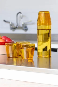 Milk, set of 1 carafe + 2 glasses, clear fra Nine