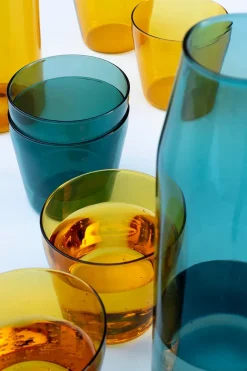 Milk, set of 1 carafe + 2 glasses, yellow fra Nine