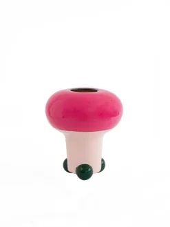 Mushroom Vase, fancy pink/green fra raawii