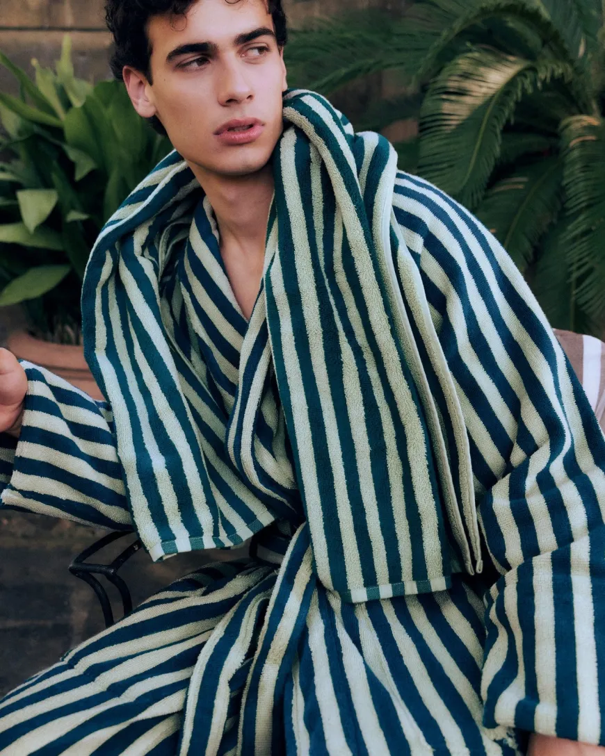 Naram badekåbe, Seafoam & Deep Teal fra Bongusta