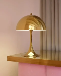 Panthella 320 bordlampe, messing af Verner Panton