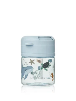 Pavia Tritan Straw Cup 280 ml, sea creature/sandy fra Liewood