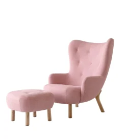 Petra VB3 lænestol inkl. Skammel, Karakorum 003 fra &Tradition