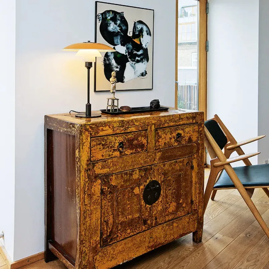 PH 3½-2½ Bordlampe, grøn af Poul Henningsen