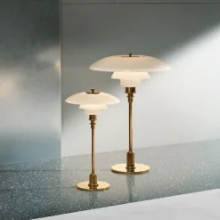 PH 2/1 Bordlampe, messing metalliseret fra Louis Poulsen