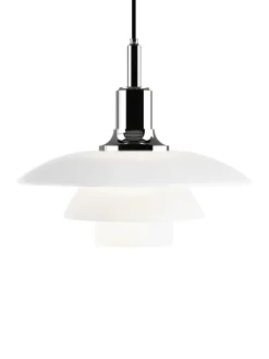 PH 3½-3 Glas Pendel, sort metalliseret fra Louis Poulsen