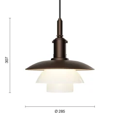 PH 3/3 Pendel, Aged Brass fra Louis Poulsen