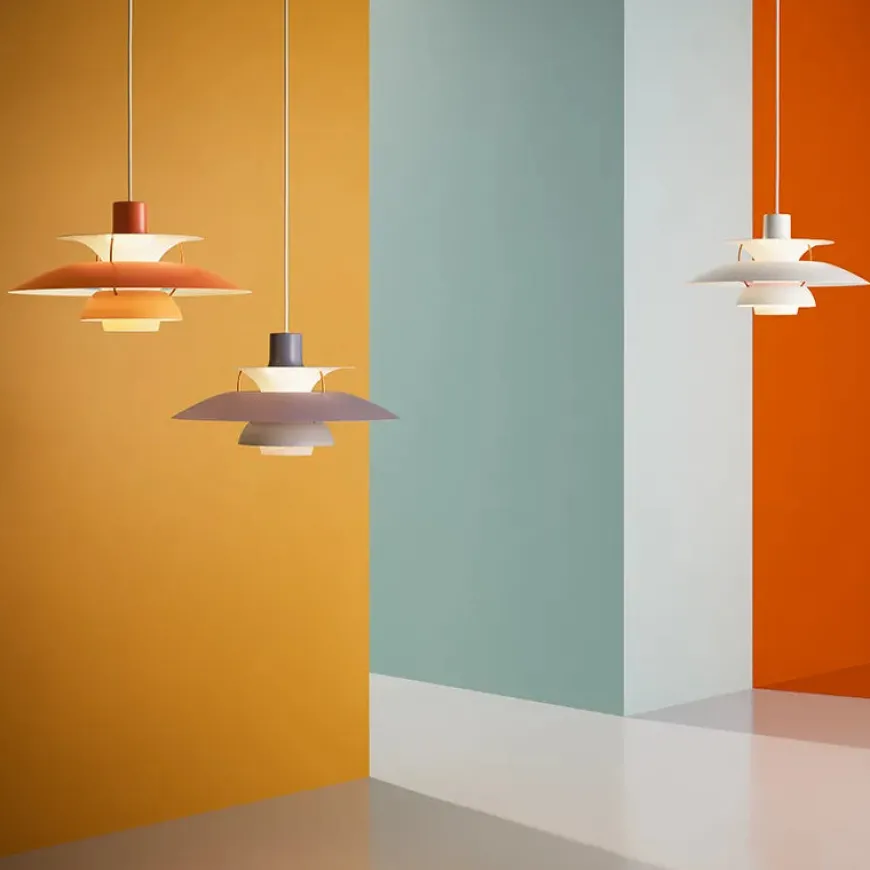 PH 5 pendel, Pastel Oyster Blue Rose af Poul Henningsen