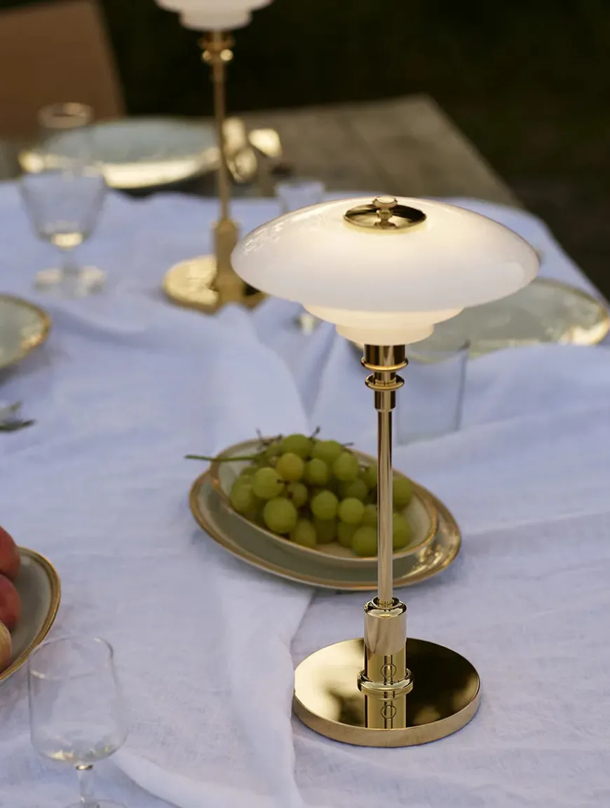 PH 2/1 Portable Bordlampe, messing fra Louis Poulsen