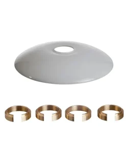 PH Bombardementskrone glas overskærm med 4 balanceringe fra Louis Poulsen