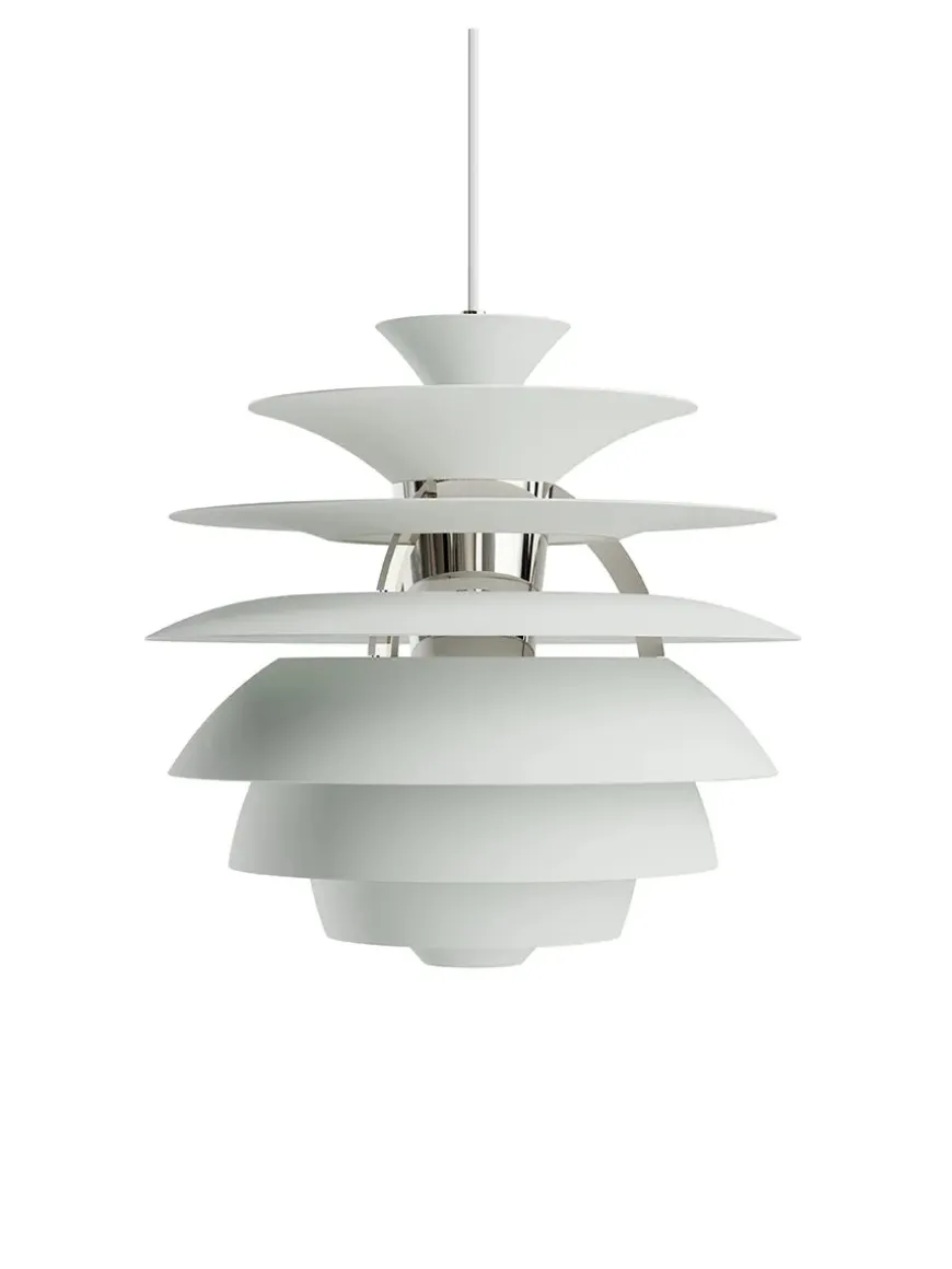 PH Snowball, soft white/chrome af Poul Henningsen