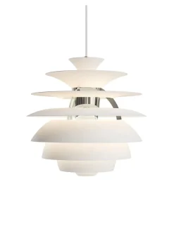 PH Snowball, soft white/chrome af Poul Henningsen