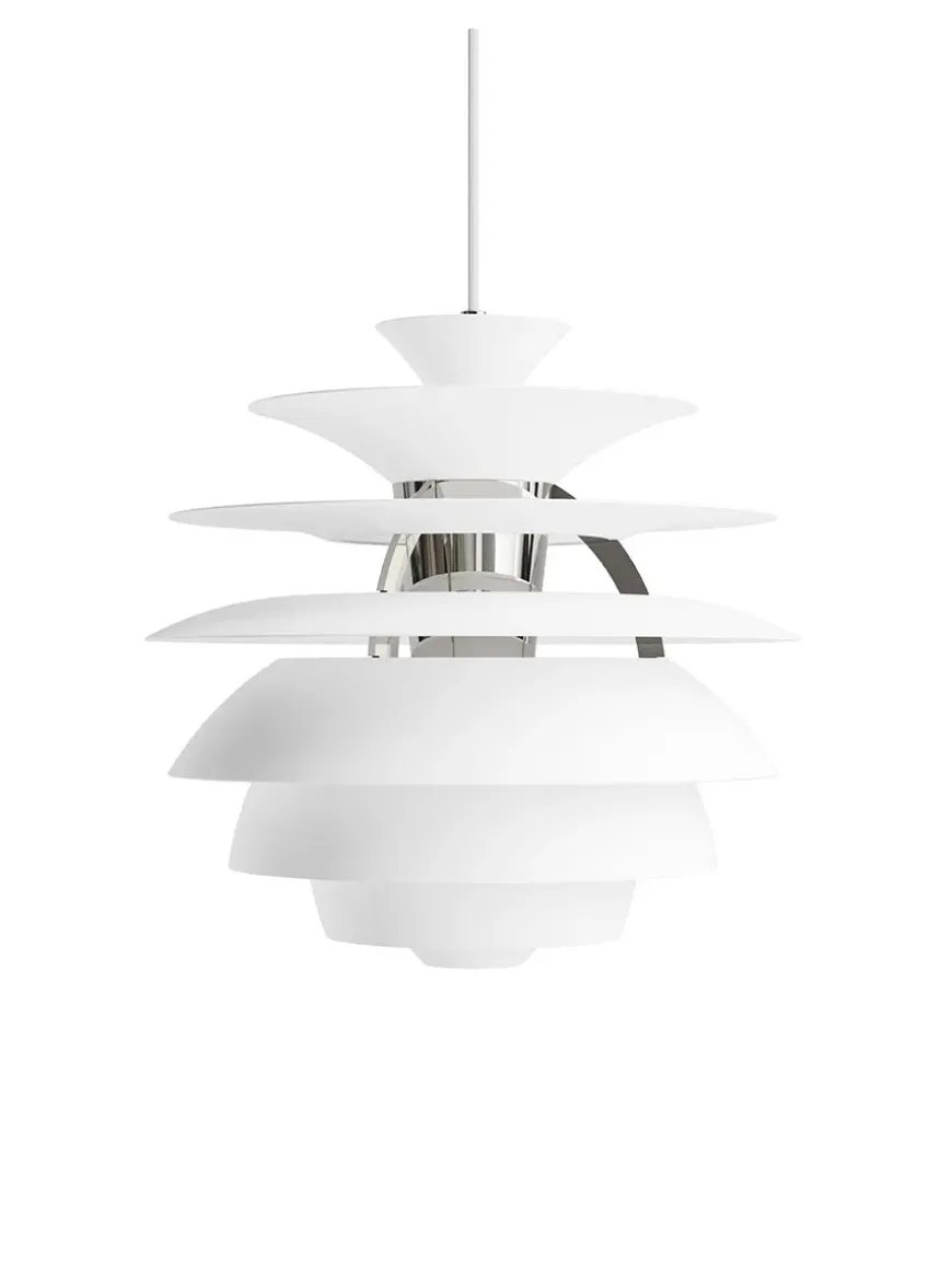 PH Snowball, soft white/chrome af Poul Henningsen