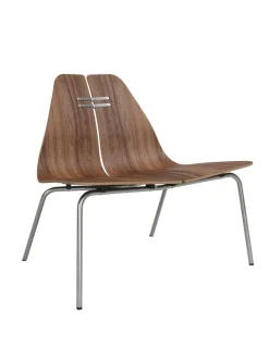 PK23 Lounge Chair, walnut/steel af Poul Kjærholm