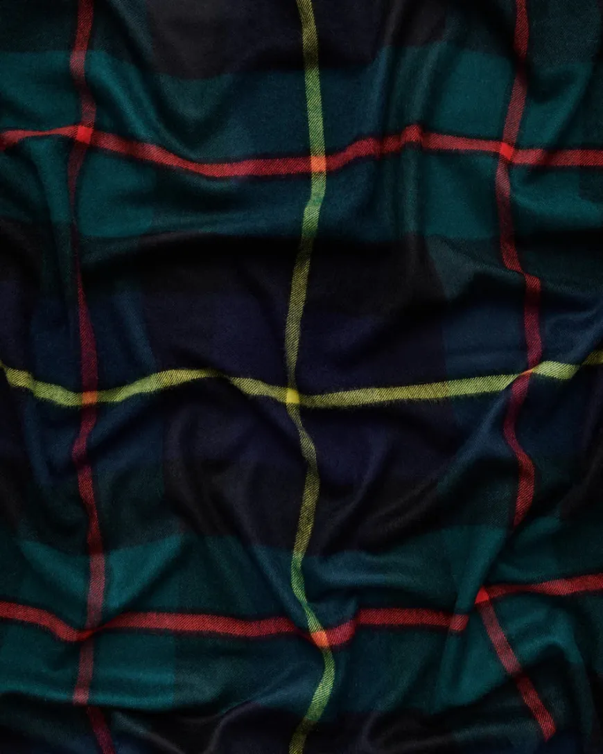 Queen blanket - Scottish green tartan fra Magniberg