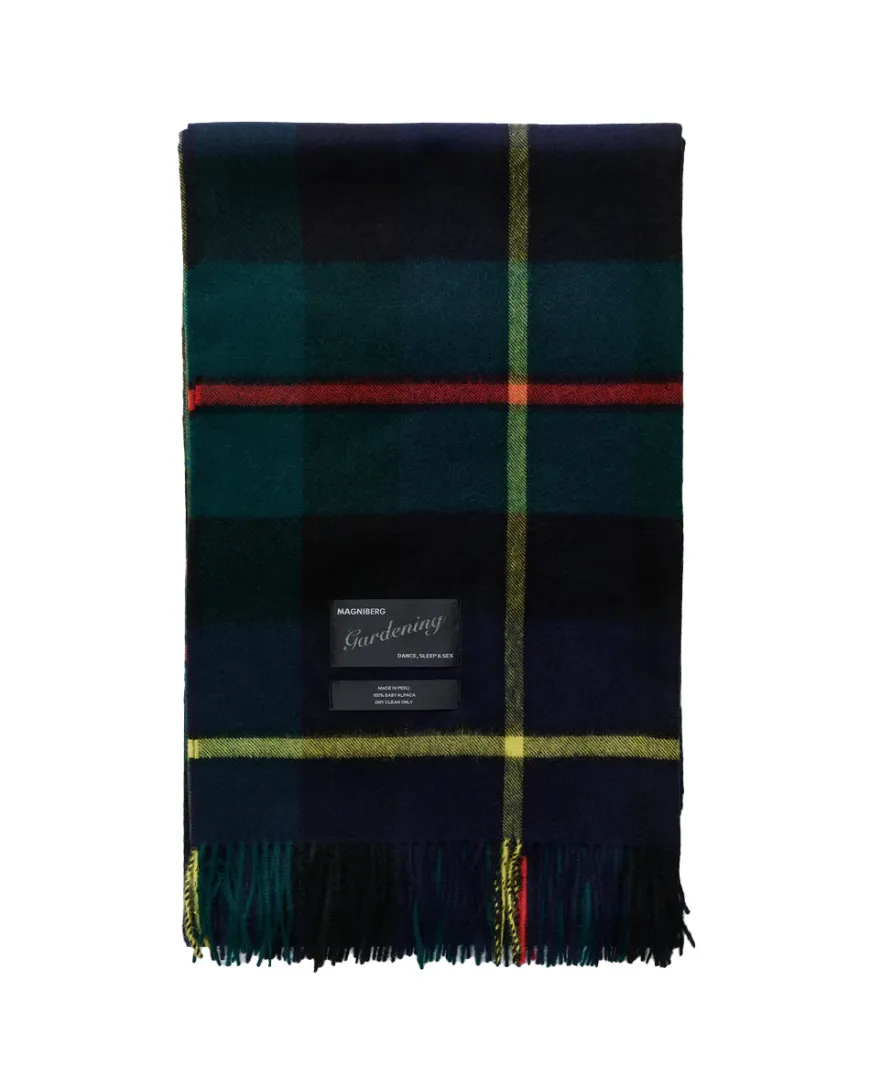 Queen blanket - Scottish green tartan fra Magniberg