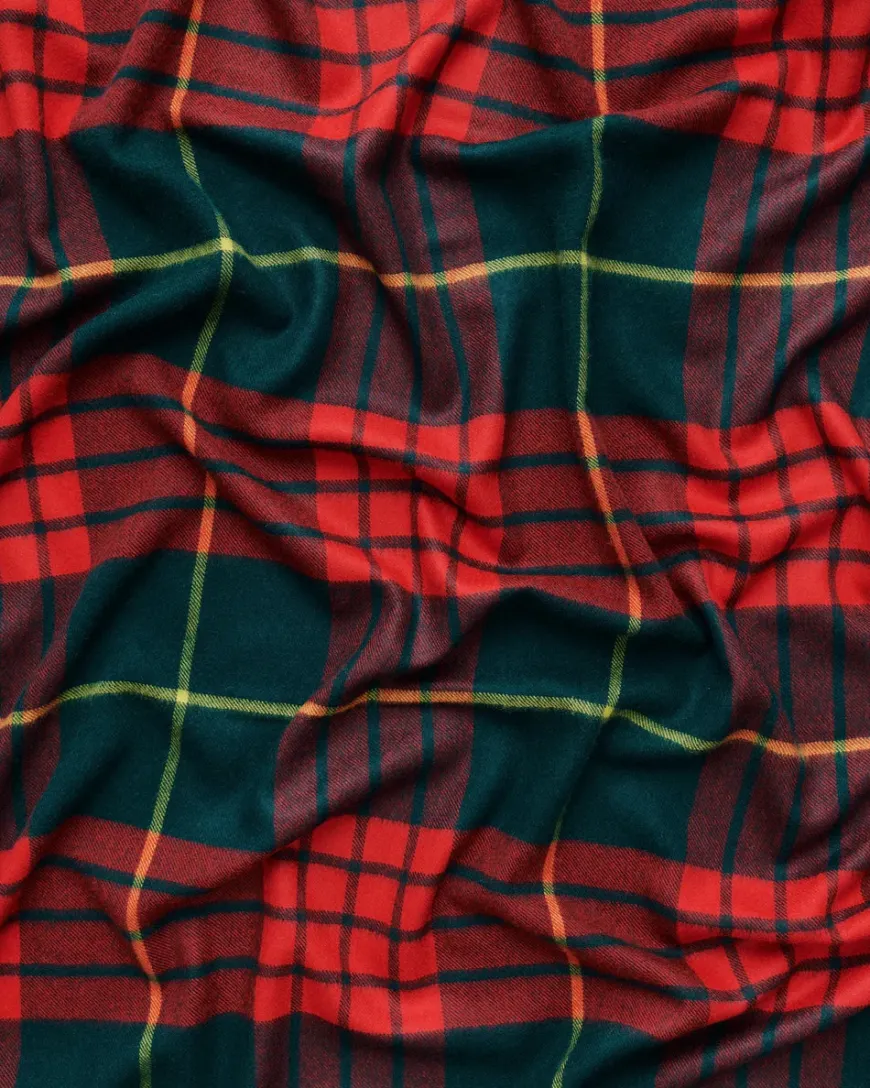 Queen blanket - Scottish green tartan fra Magniberg