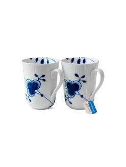 Royal Copenhagen Blå Mega Riflet, 2-pak krus 33 cl