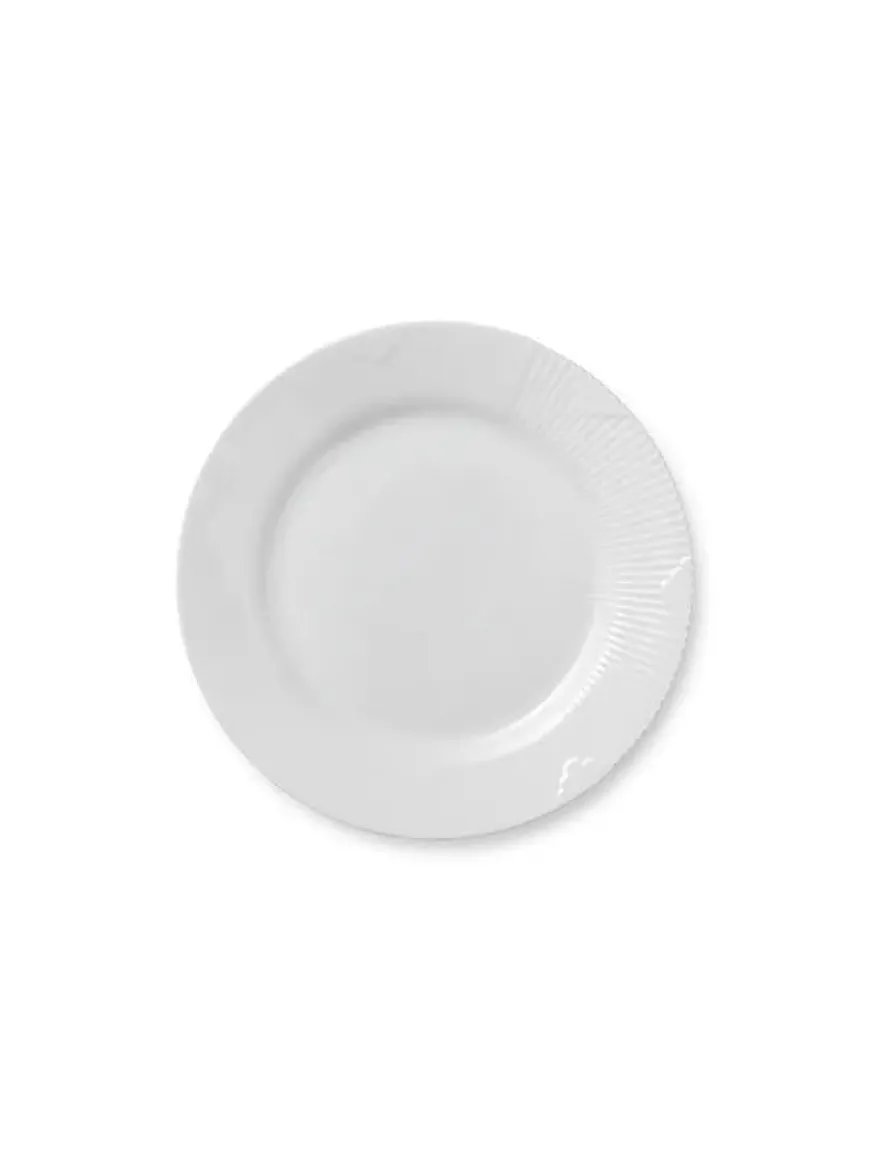Royal Copenhagen Hvid Elements, tallerken 22 cm