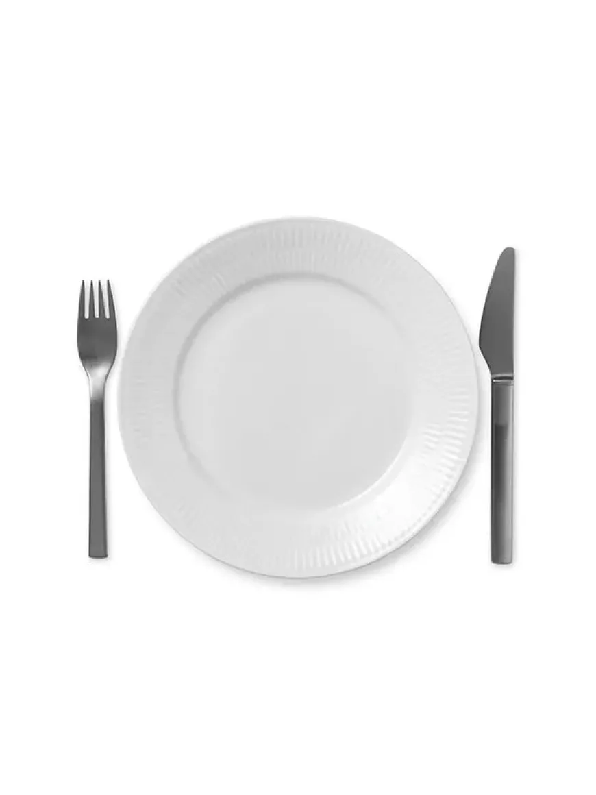 Royal Copenhagen Hvid Elements, tallerken 22 cm