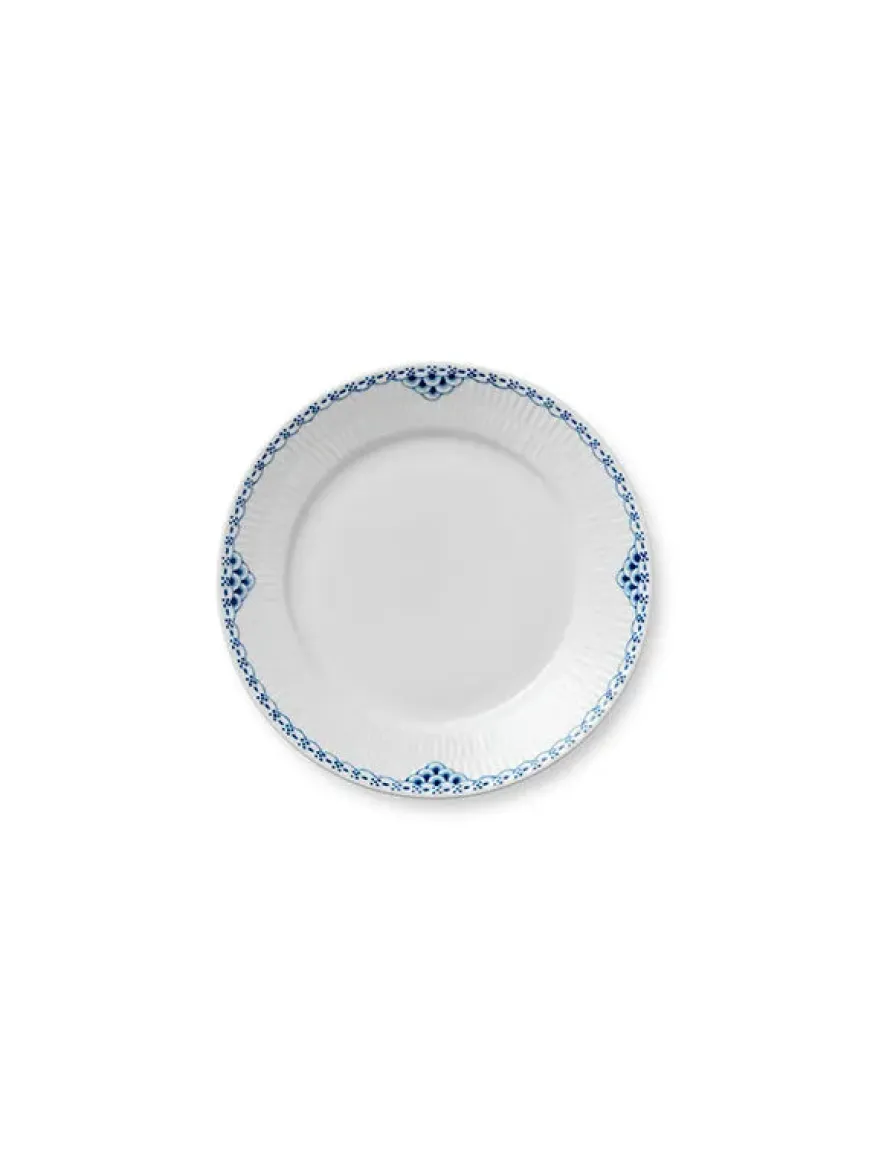 Royal Copenhagen Hvid Elements, tallerken 22 cm
