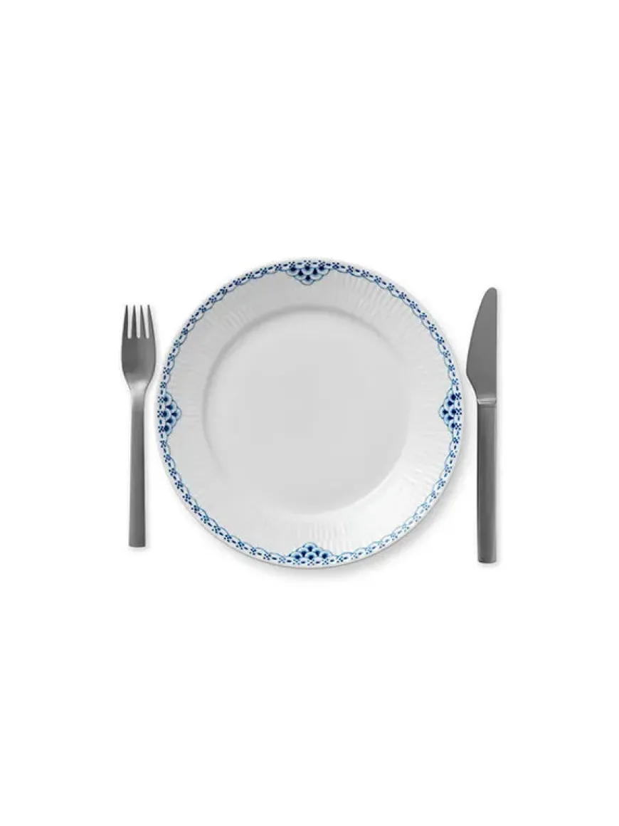 Royal Copenhagen Hvid Elements, tallerken 22 cm