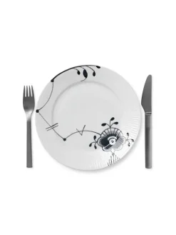 Royal Copenhagen Hvid Elements, tallerken 22 cm