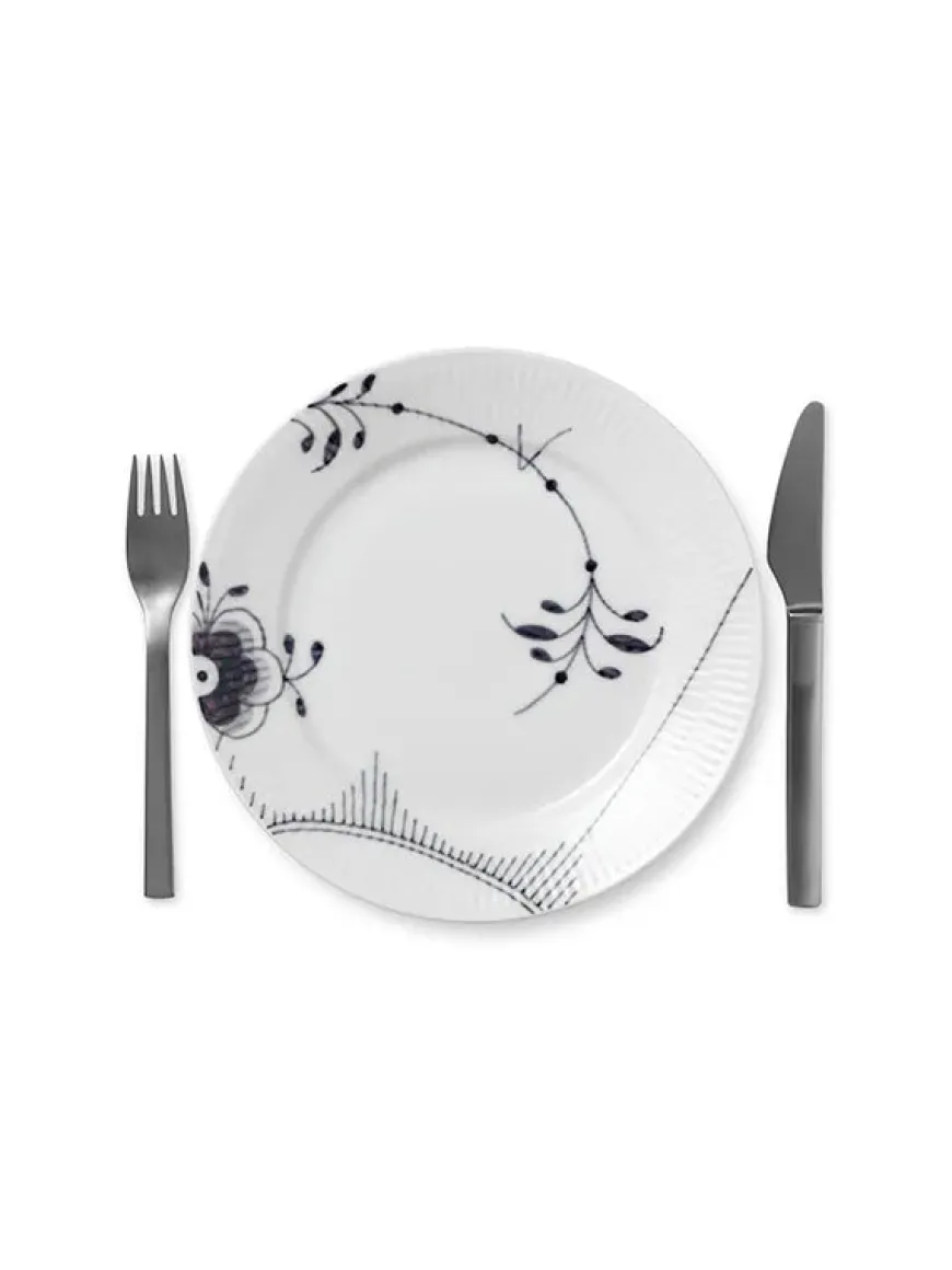 Royal Copenhagen Hvid Elements, tallerken 22 cm