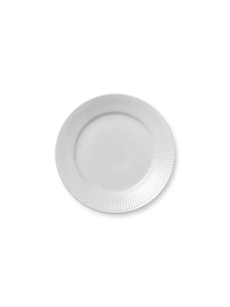 Royal Copenhagen Hvid Halvblonde, tallerken 19 cm