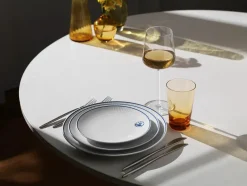 Royal Copenhagen Hvid Halvblonde, tallerken 19 cm