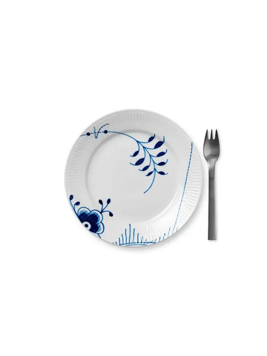 Royal Copenhagen Hvid Halvblonde, tallerken 19 cm