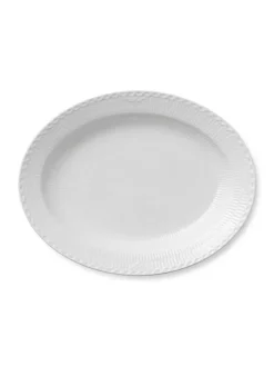 Royal Copenhagen Hvid Halvblonde, fad 36,5 cm