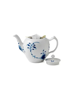 Royal Copenhagen Hvid Halvblonde, tekande med låg 100 cl