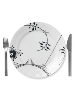 Royal Copenhagen Hvid Halvblonde, tallerken 27 cm