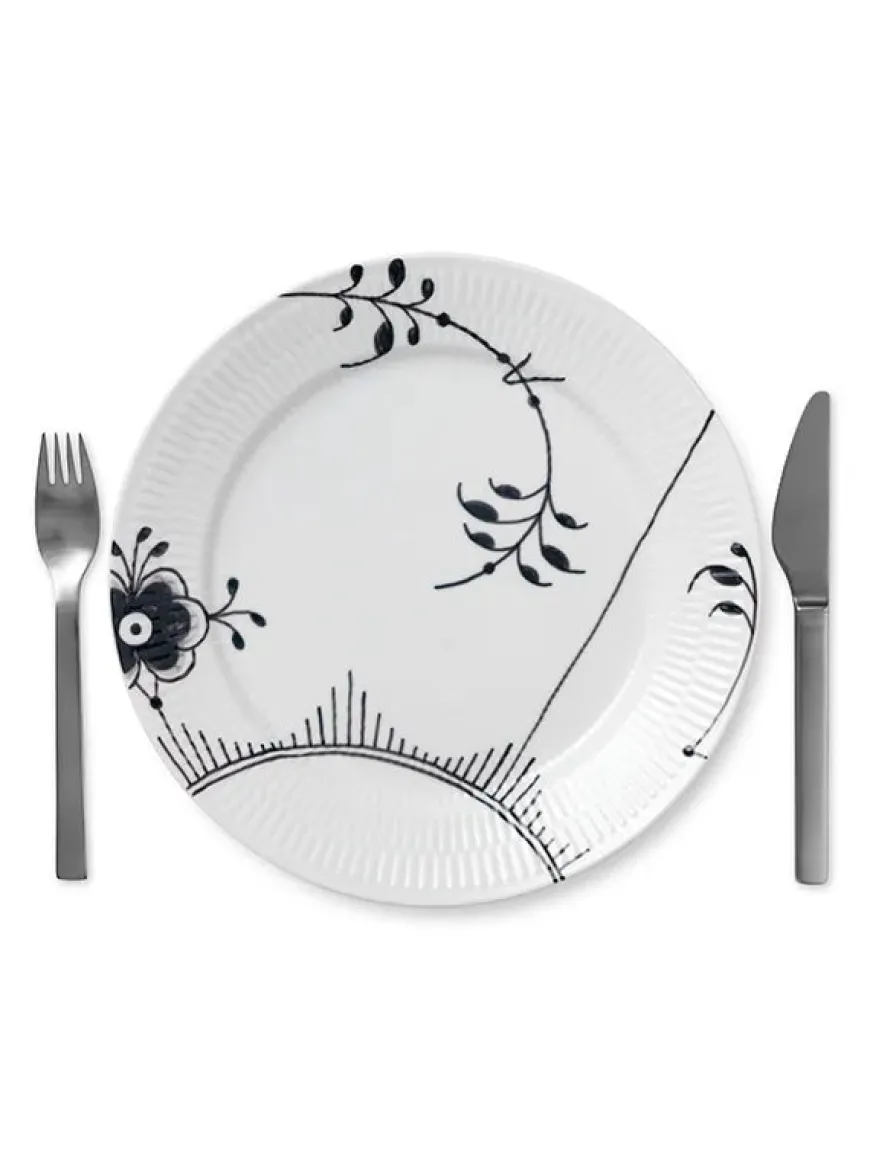 Royal Copenhagen Hvid Halvblonde, tallerken 27 cm